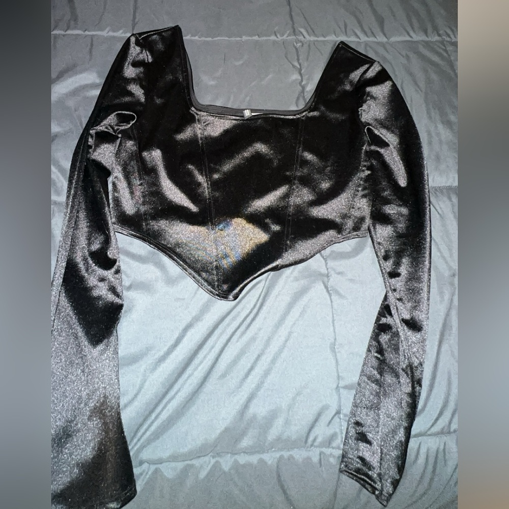 Black silky shirt